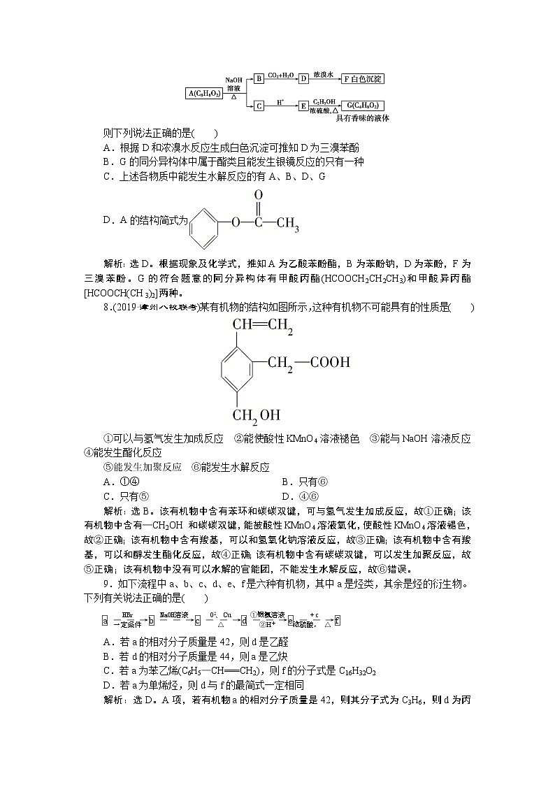 高中化学鲁科版选修五　烃的含氧衍生物课后达标检测03