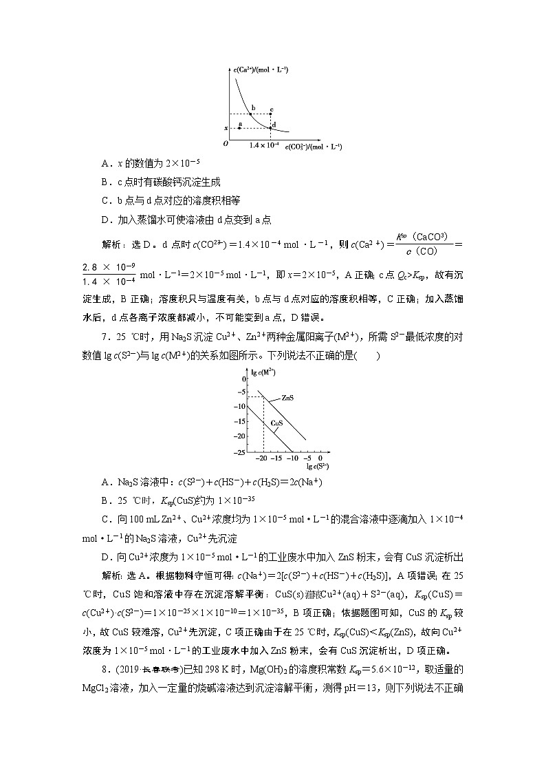 高中化学选修四鲁科版-第三章　难溶电解质的溶解平衡课后达标检测第3页