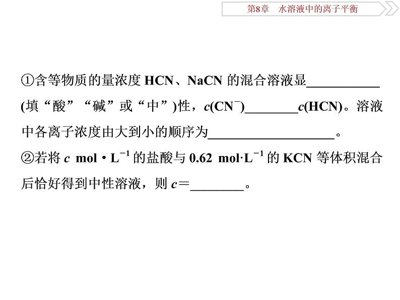 高中化学选修四鲁科版-第三章　四大平衡常数的综合应用课件07