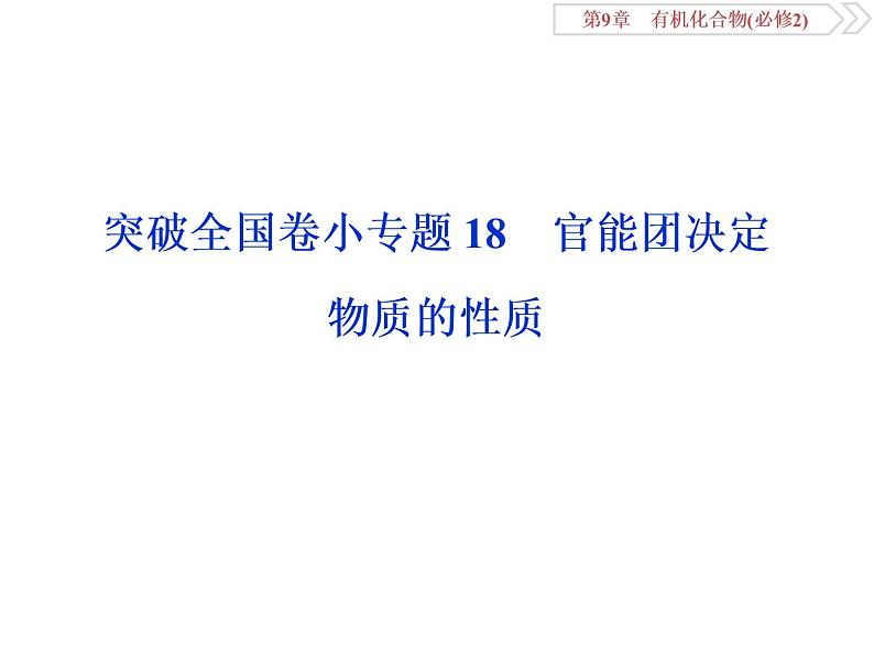 高中化学必修二鲁科版第三章　官能团决定物质的性质课件01