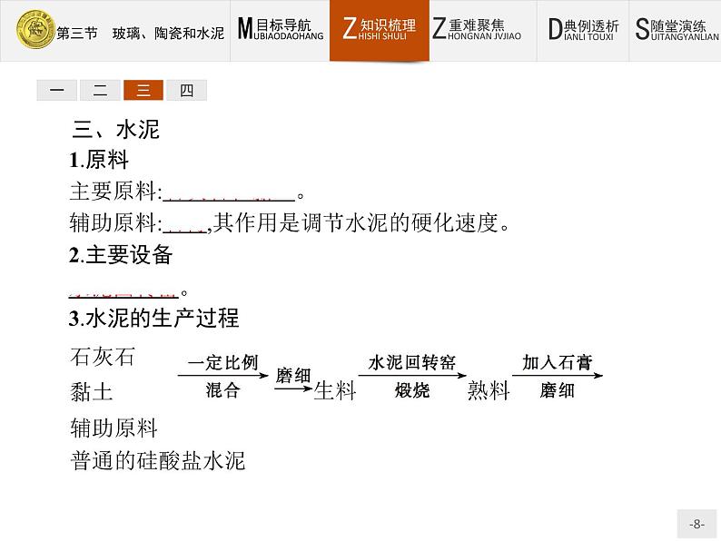 2018版高中化学人教版选修1课件：3.3 玻璃、陶瓷和水泥08