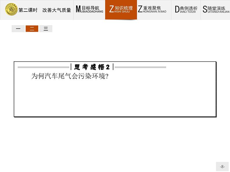 2018版高中化学人教版选修1课件：4.1.2 改善大气质量第8页