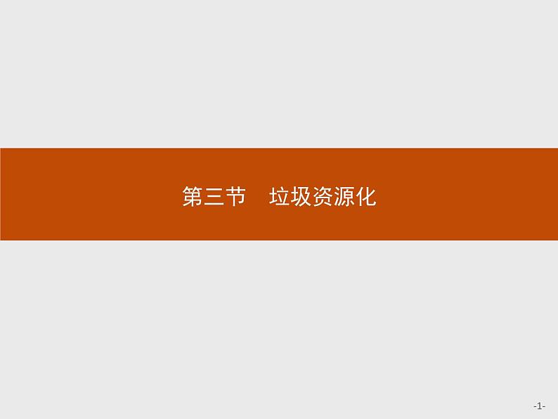 2018版高中化学人教版选修1课件：4.3 垃圾资源化第1页