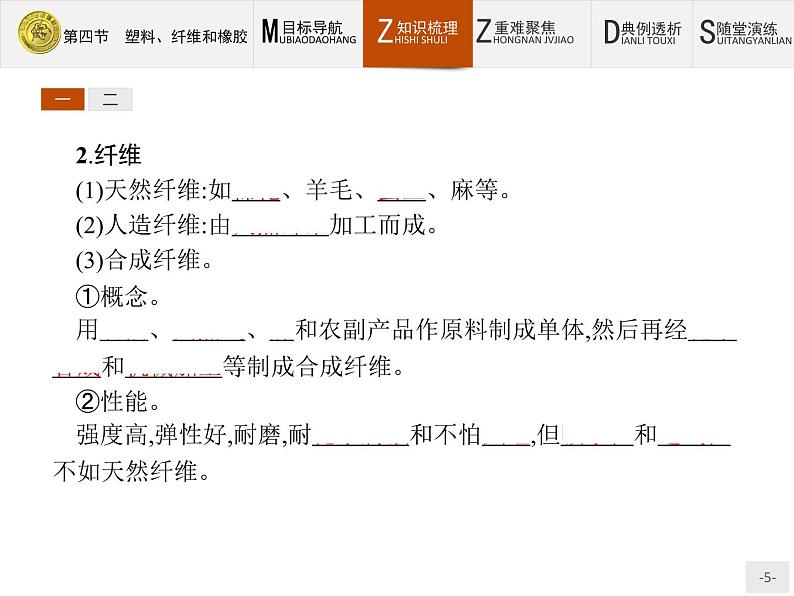 2018版高中化学人教版选修1课件：3.4 塑料、纤维和橡胶第5页