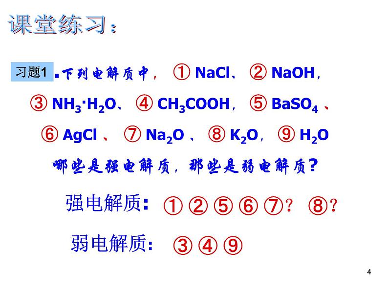 高中化学选修4课件--10弱电解质的电离第4页