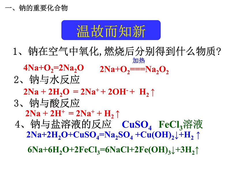 人教版高中化学必修1课件：3.2几种重要的金属化合物（第1课时） （共30张PPT）第2页