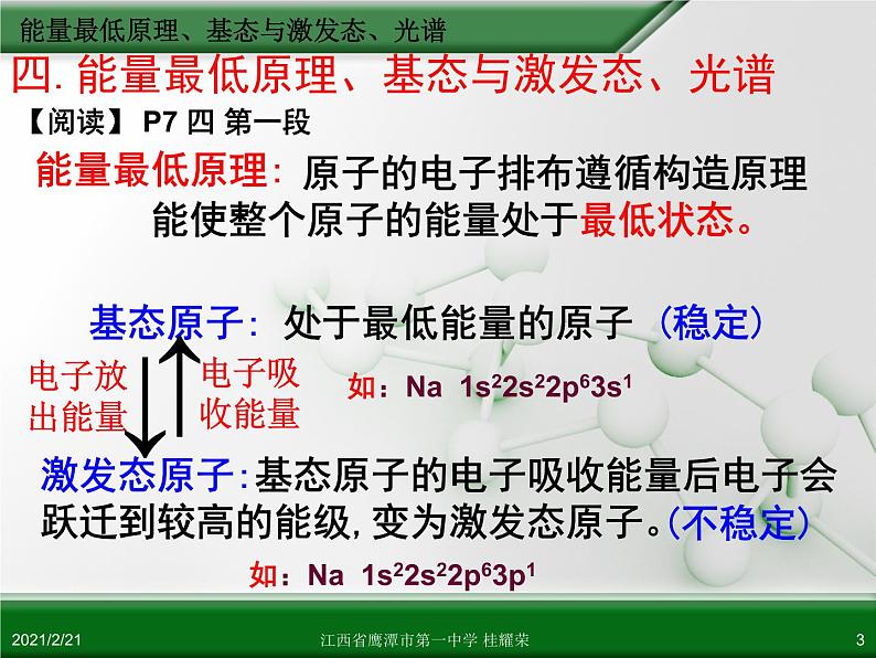 江西省鹰潭市第一中学人教版高中化学选修3 物质结构与性质 第一章 第一节 原子结构（第3课时）课件（共 20张PPT）03