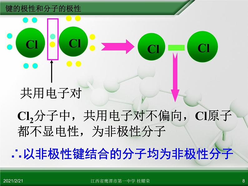 江西省鹰潭市第一中学人教版高中化学选修3 物质结构与性质 第二章 第三节 分子的性质（第1课时）课件（共 22张PPT）08