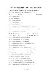 2019-2020学年西藏林芝一中高一（上）期末化学试卷