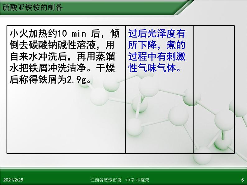 江西省鹰潭市第一中学人教版高中化学选修6 实验化学 第二章 第二节 物质的制备（第2课时） 课件06