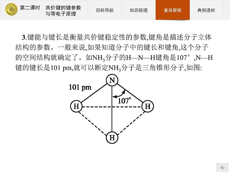 2018版高中化学人教版选修3课件：2.1.2 共价键的键参数与等电子原理第6页