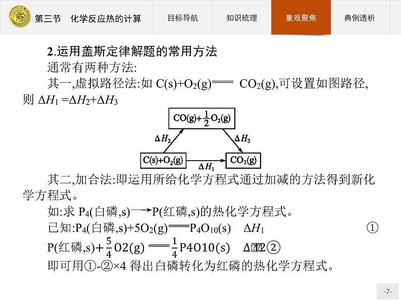 2018版高中化学人教版选修4课件：1.3 化学反应热的计算07