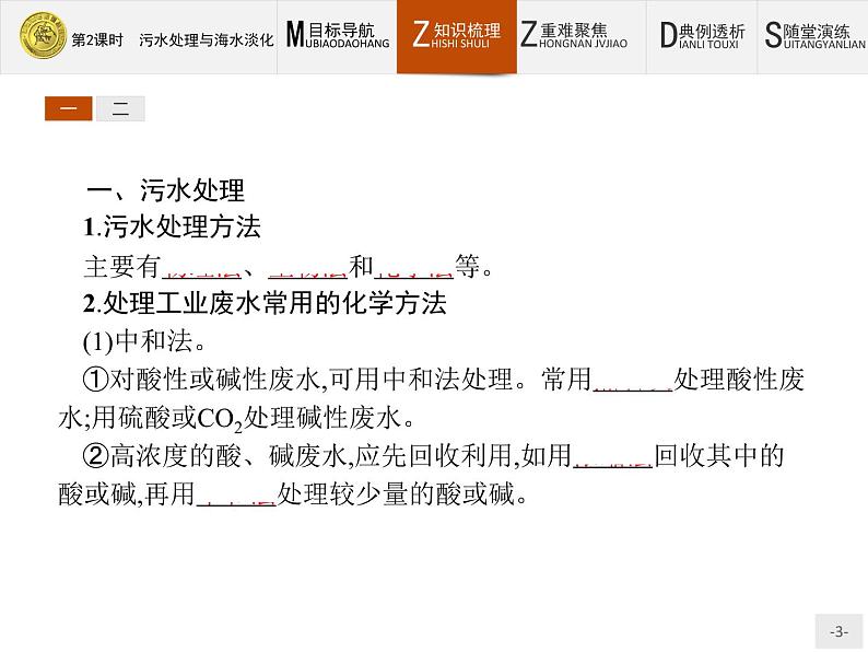 2018版高中化学人教版选修2课件：2.1.2 污水处理与海水淡化03