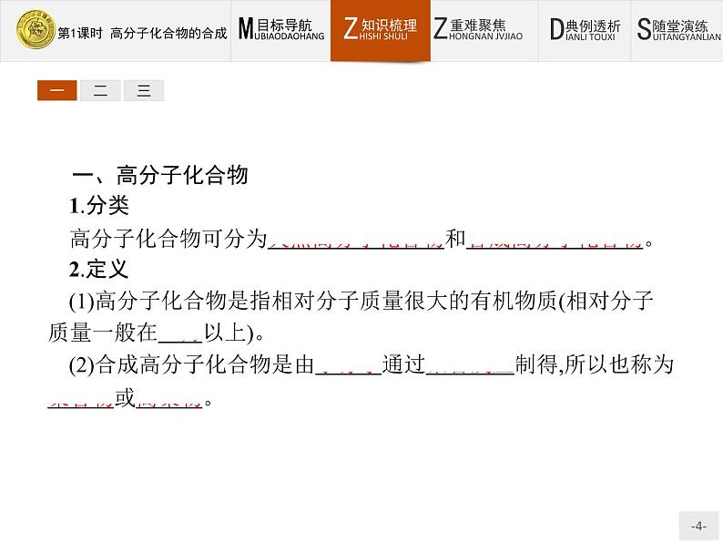 2018版高中化学人教版选修2课件：3.3.1 高分子化合物的合成04