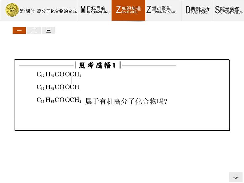 2018版高中化学人教版选修2课件：3.3.1 高分子化合物的合成05