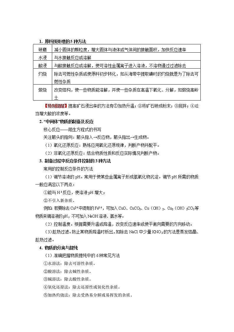 高一化学新人教版（2019）第二册无机工业流程题的解题方法与策略探究学案03
