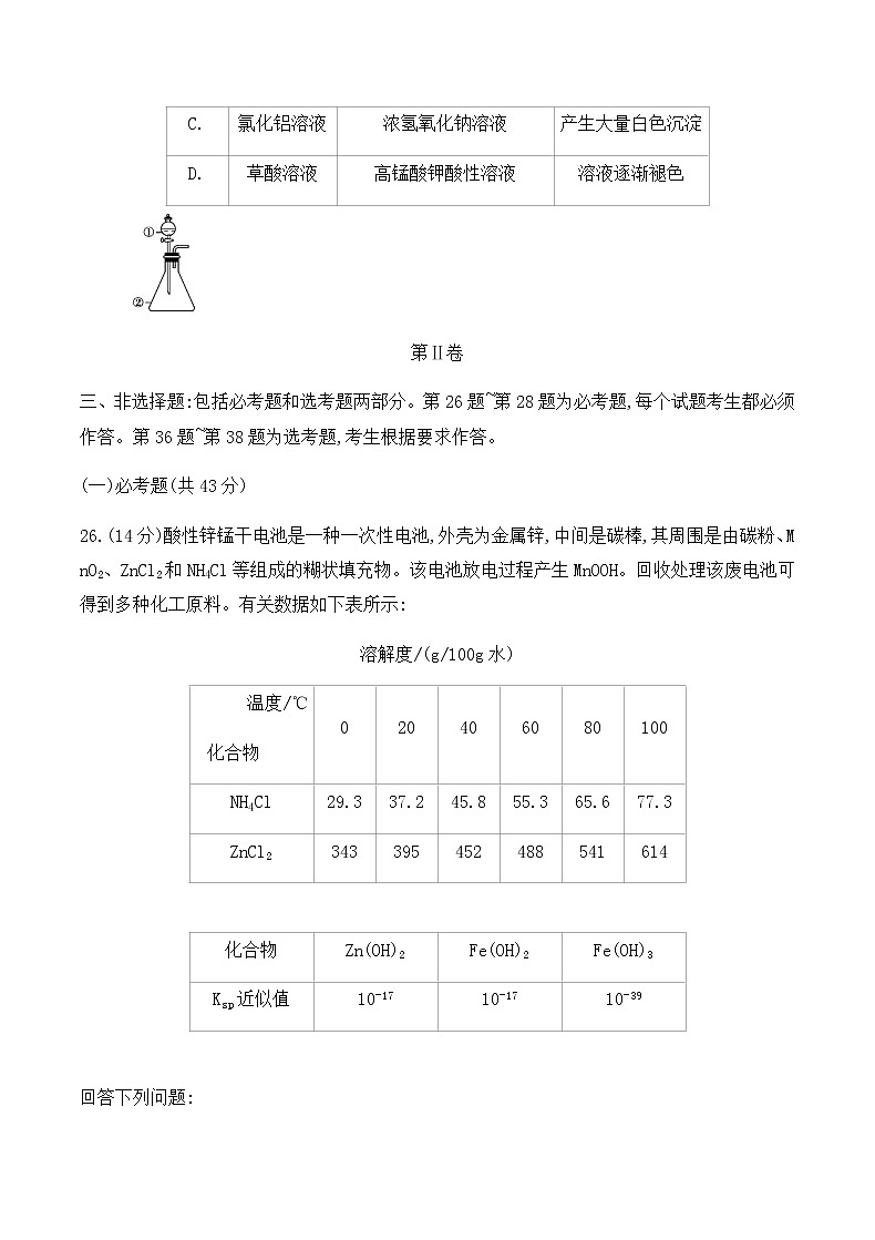 2015年普通高等学校招生全国统一考试(课标全国卷Ⅱ) 理综化学第3页