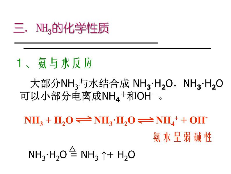 人教版（2019）化学必修二5.2.2氨和铵盐的性质课件PPT06