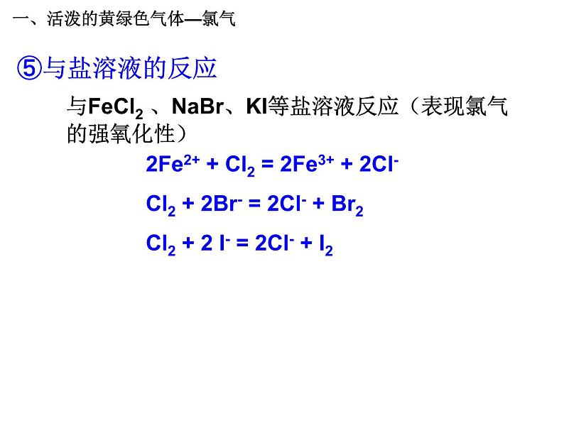 人教版高中化学必修1课件：4.2富集在海水中的元素—氯（第2课时） （共21张PPT）05