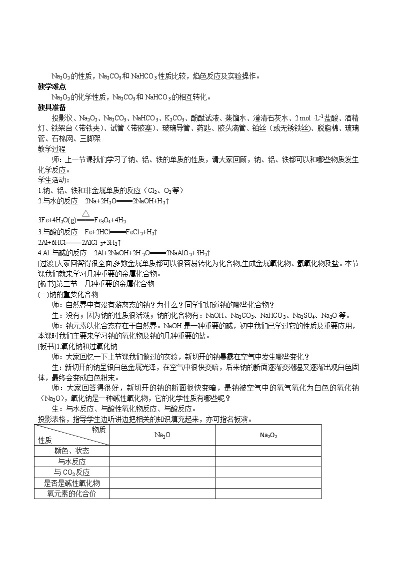 第3章  第2节 几种重要的金属化合物 第1课时 教案03