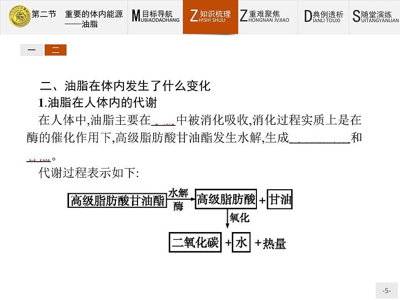 2018版高中化学人教版选修1课件：1.2 重要的体内能源——油脂第5页