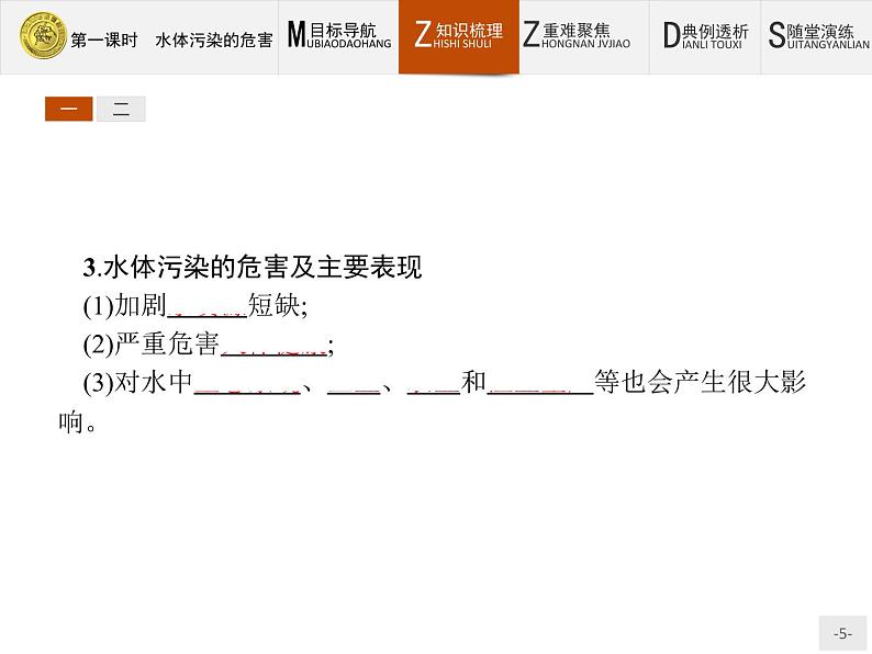 2018版高中化学人教版选修1课件：4.2.1 水体污染的危害第5页