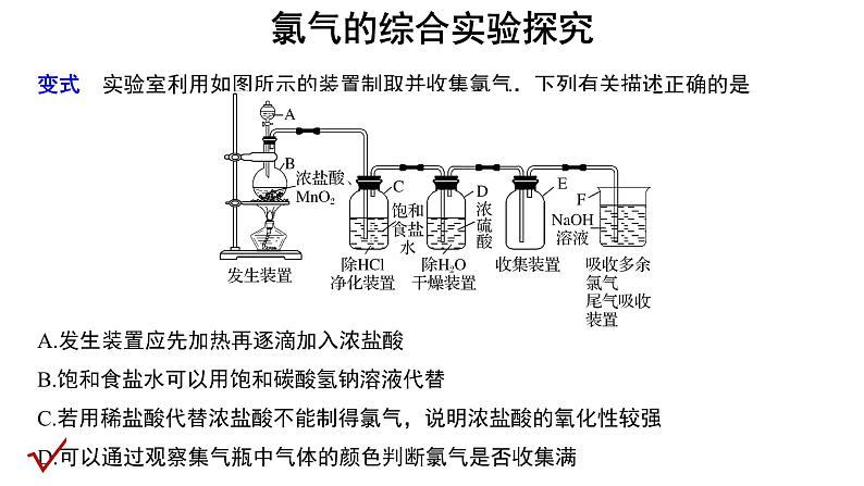 【教学课件】微专题 氯气的综合实验探究08