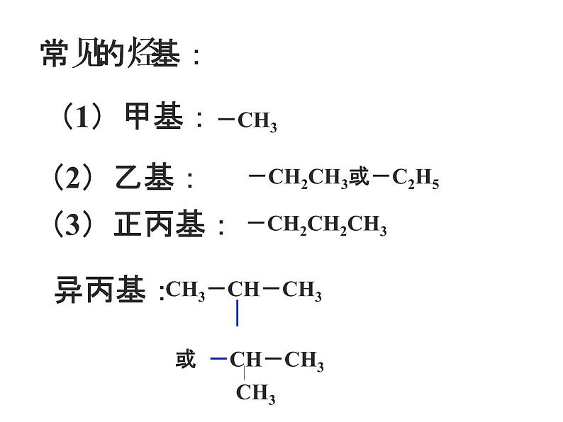 人教版化学选修五第一章第三节有机化合物的命名 课件03