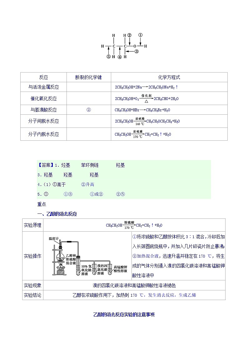 高中化学新人教版选修5练习：第三章烃的含氧衍生物第一节醇酚第1课时醇Word版含答案第2页