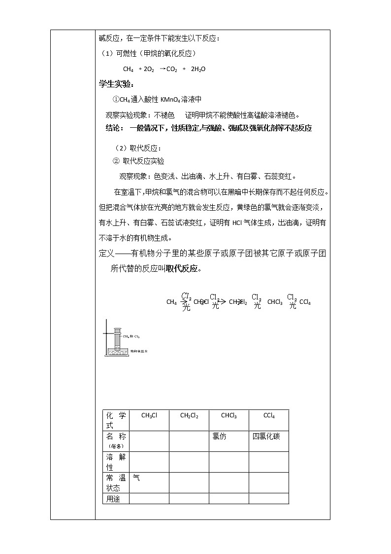 【推荐】人教版高中化学必修二 3.1最简单的有机化合物-甲烷第1课时（教案2）第2页