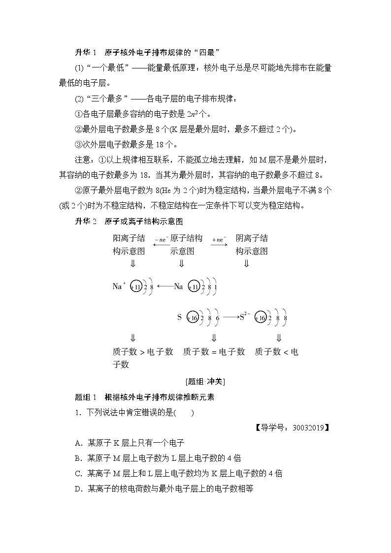 2018版高中化学（人教版）必修2同步教师用书：第1章 第2节 课时1　原子核外电子的排布　元素周期律03