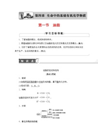 高中化学人教版 (新课标)选修5 有机化学基础第一节 油脂学案