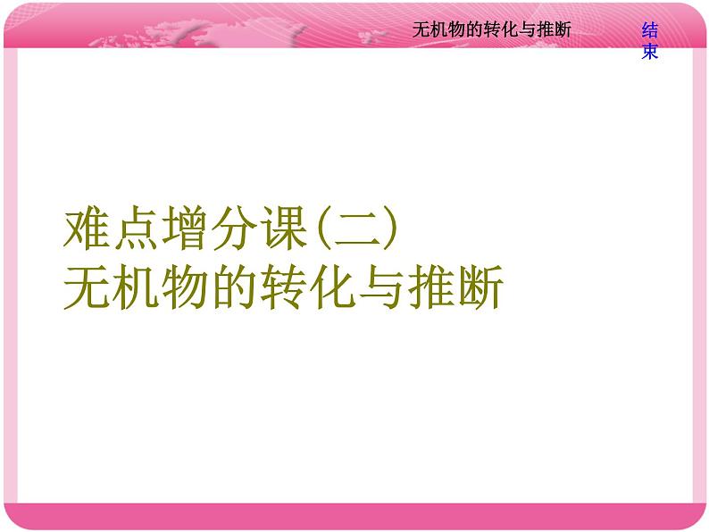 （人教版）高三化学高考总复习课件：第4章 难点增分课（二） 无机物的转化与推断01