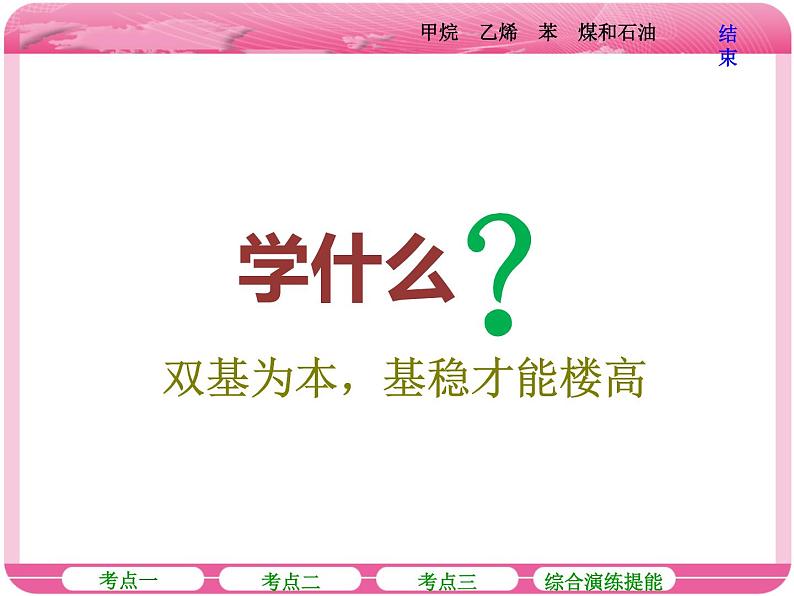 （人教版）高三化学高考总复习课件：第9章（A） 第一节 甲烷 乙烯 苯 煤和石油05