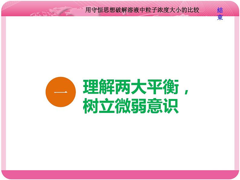 （人教版）高三化学高考总复习课件：第8章 难点增分课（五） 用守恒思想破解溶液中粒子浓度大小的比较03