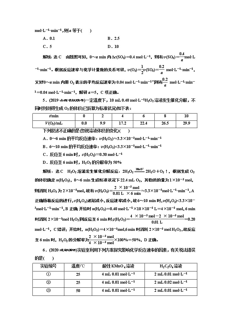 高考化学专题复习   跟踪检测（三十二）  化学反应速率与影响因素（含解析）第2页
