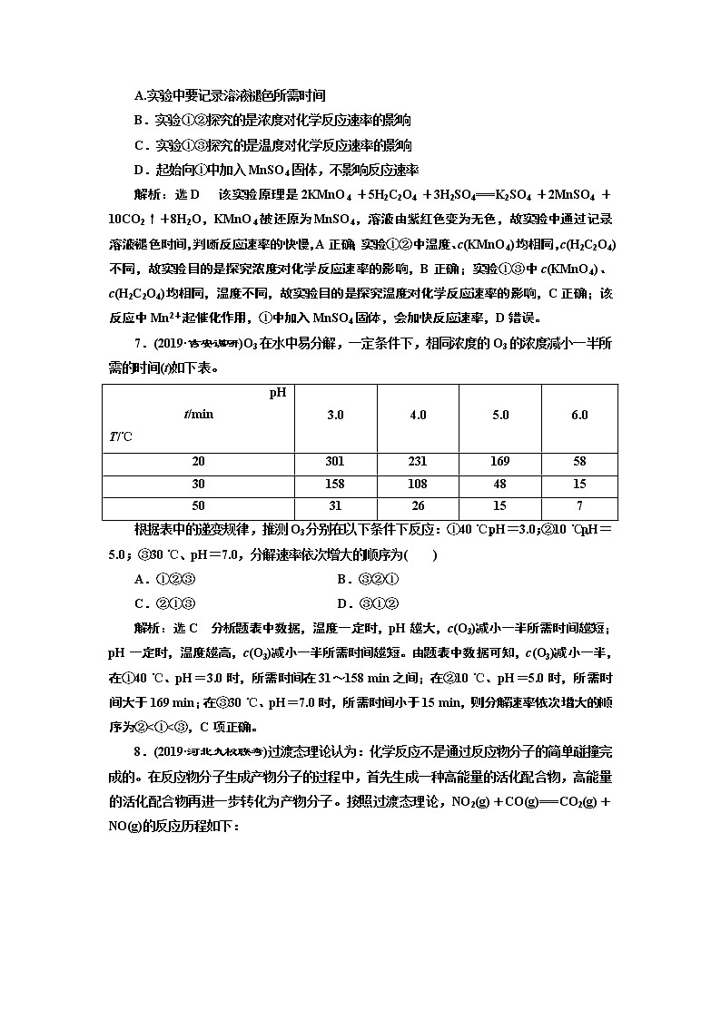 高考化学专题复习   跟踪检测（三十二）  化学反应速率与影响因素（含解析）第3页