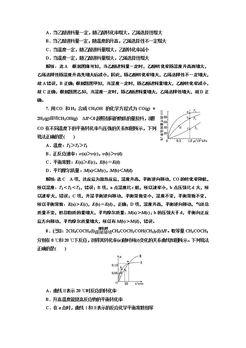 高考化学专题复习   跟踪检测（三十五）  化学反应速率和化学平衡图像（含解析）第3页