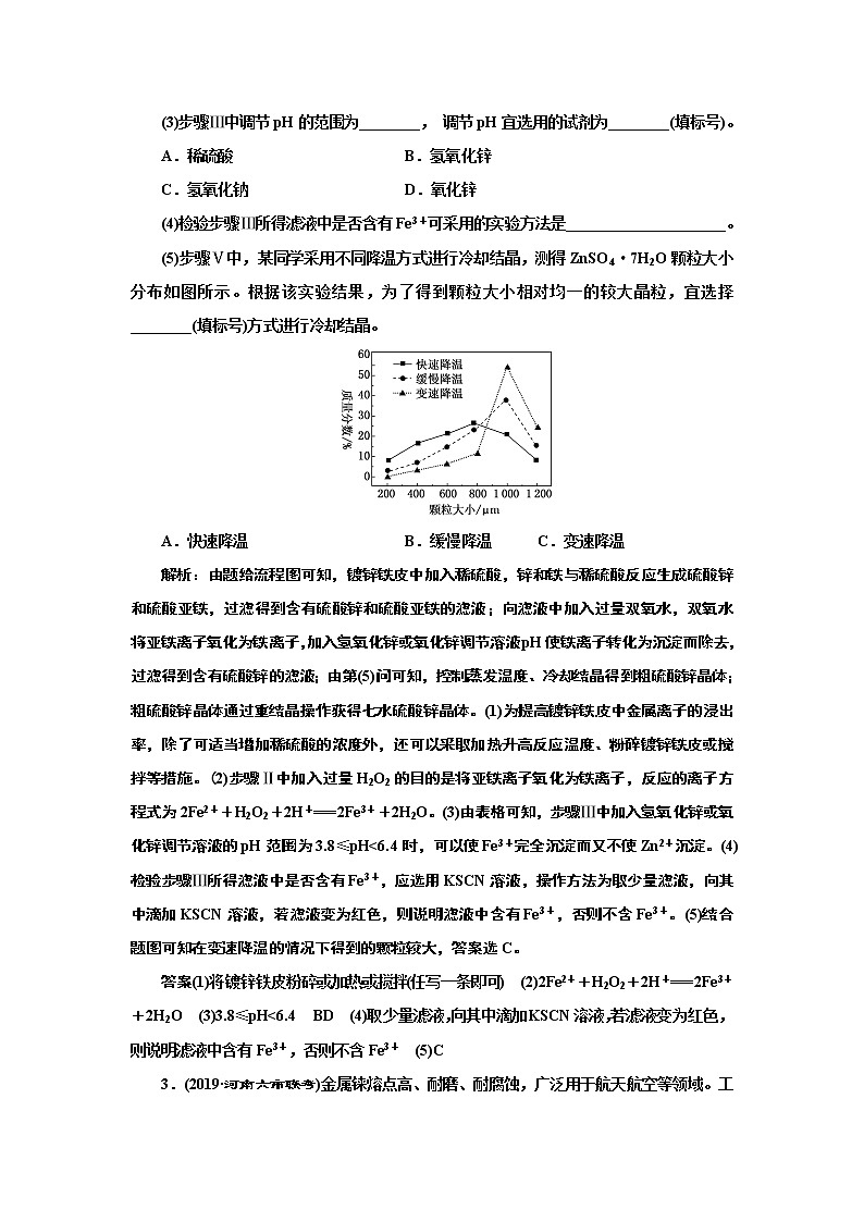 高考化学专题复习   跟踪检测（五十）  化学工艺流程（含解析）试卷03