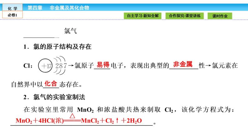 高中化学（人教版）必修1课件：第四章 非金属及其化合物 4.204