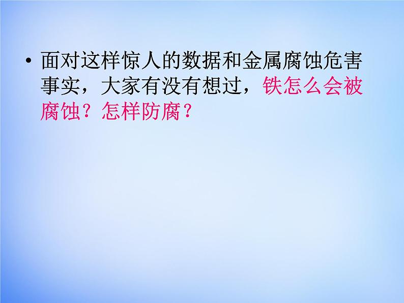 高中化学 4.4《金属的电化学腐蚀与防护》课件1 新人教版选修406