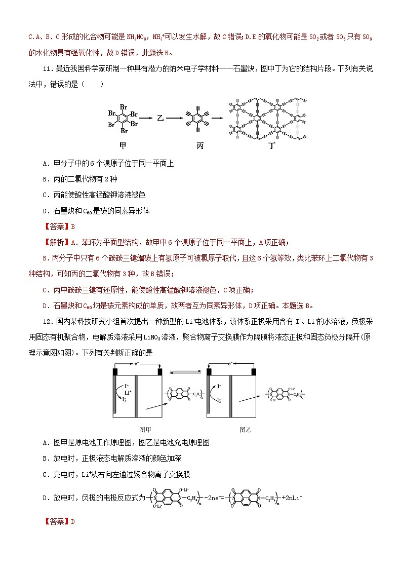 2021高考化学全真模拟卷13含解析03