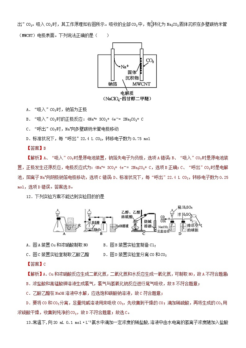 2021高考化学全真模拟卷10含解析03