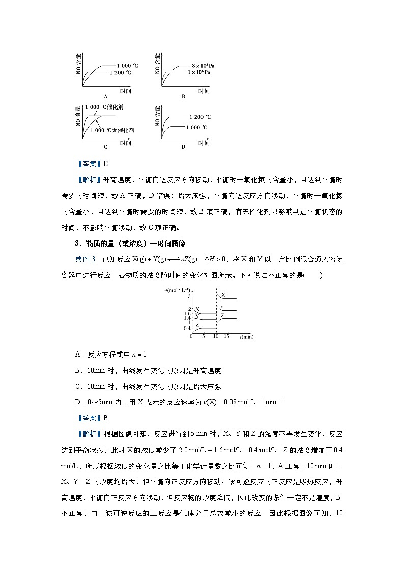 高考化学精准培优专练十三 化学反应速率与化学平衡图象题的破解策略（含解析）第2页