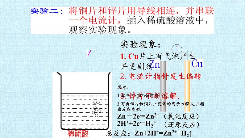 人教版 (2019)  必修 第二册  第六章  实验活动6  化学能转化成电能课件05