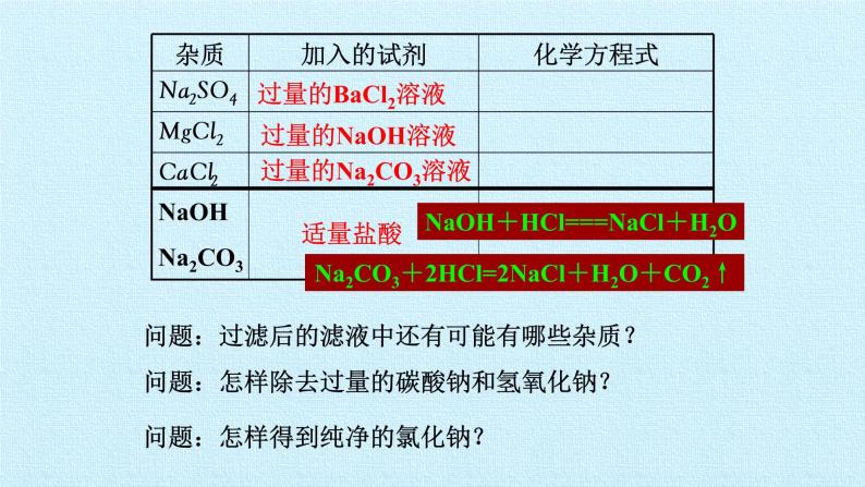 人教版 (2019)   必修 第二册  第五章  实验活动4 用化学沉淀法去除粗盐中的杂质离子课件07