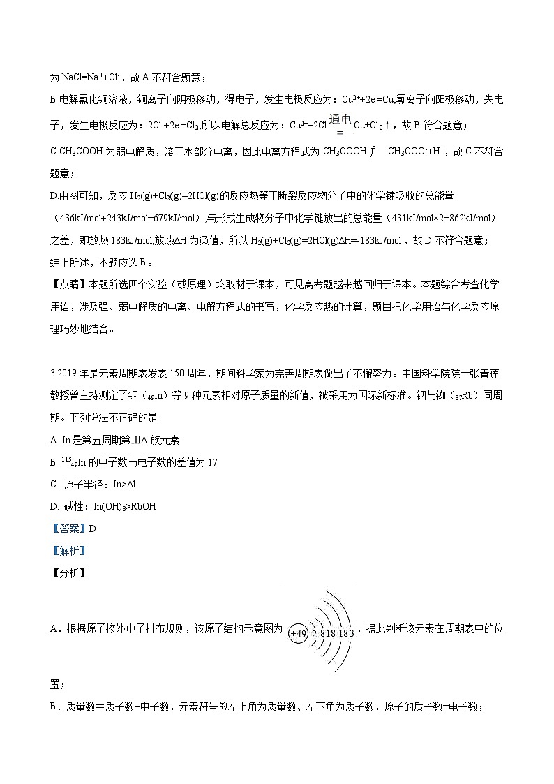 2019年北京高考化学试题（解析版）03