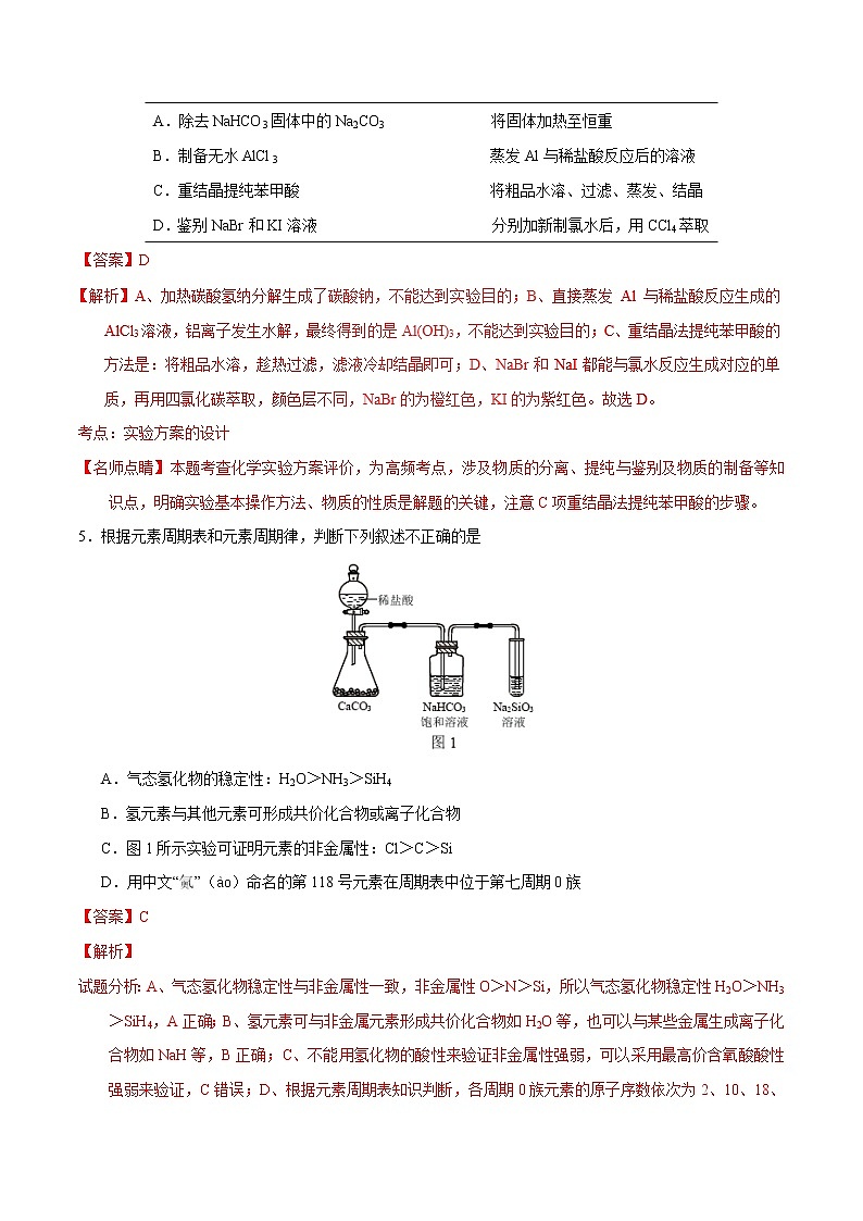 2017年高考天津卷理综化学试题解析（解析版）03