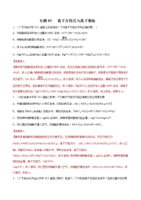 2021高考化学专题练习  专题04  离子反应方程式与离子推断（解析版）