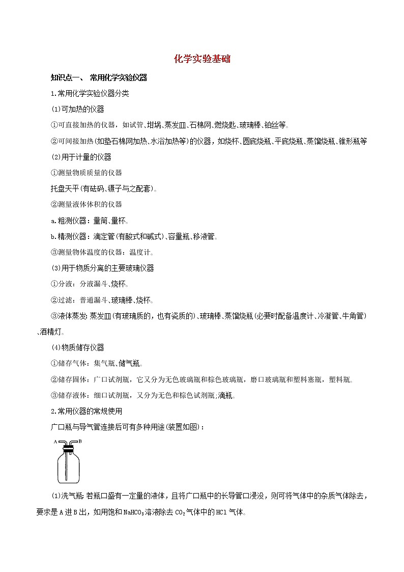 2021年高考化学二轮复习核心考点专项突破练习含解析打包18套01